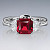 Ring with Pigeon's Blood ruby and diamonds