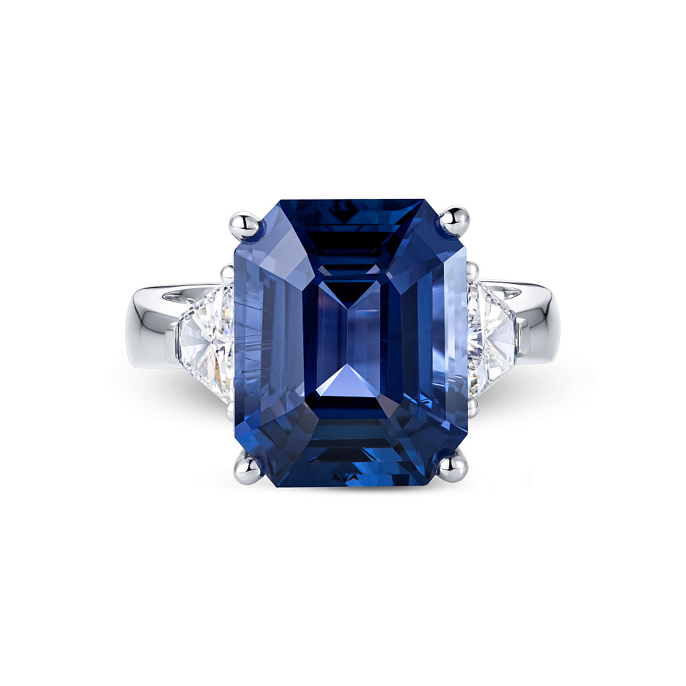 Ring with purple spinel and diamonds картинка 1