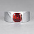 Ring with garnet