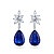 Earrings with tanzanites and diamonds