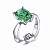 Ring with green tourmaline