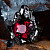 Ring with rhodolite garnet and diamonds