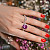Ring with spinel and diamonds