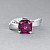 Ring with rhodolite garnet