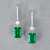 Earrings with emeralds and diamonds