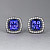 Stud earrings with tanzanites and diamonds