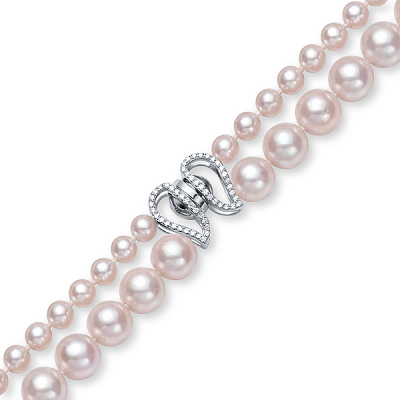 Choker with akoya semihana pearls 9.0-9.5 and 5.0-5.5 mm