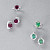 Earrings with rhodolite garnets