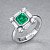 Ring with emerald and diamonds