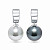 Earrings with South Sea and Tahitian pearls