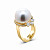 Ring with South Sea pearl and diamonds