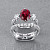 Ring with spinel and diamonds