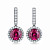 Earrings with rubellite tourmalines and diamonds