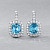 Earrings with Santa Maria aquamarines and diamonds