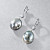 Earrings with Tahitian baroque pearls and diamonds