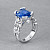 Ring with blue sapphire and diamonds