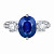 Ring with Royal Blue sapphire and diamonds