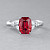 Ring with spinel and diamonds
