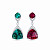  Earrings with indicolite tourmalines, rubellites, and diamonds