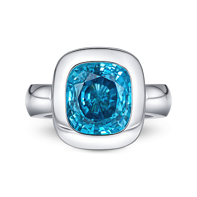 Ring with Cambodian zircon
