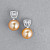 Earrings with golden South Sea pearls and diamonds