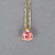 Pendant with orangy pink tourmaline and diamond