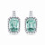 Earrings with beryls and diamonds