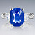 Ring with blue sapphire and diamonds