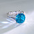 Ring with Cambodian zircon and diamonds