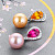 Earrings with spessartine, rubellite, diamonds, freshwater pearls and South Seas gold pearls