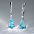 Earrings with aquamarines and diamonds