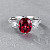 Ring with spinel and diamonds