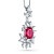 Pendant with spinel and diamonds