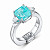Ring with paraiba tourmaline and diamonds