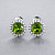 Earrings with peridots and diamonds