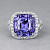 Ring with a violet spinel and diamonds