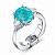 Ring with paraiba tourmaline and diamonds