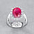 Ring with spinel and diamonds