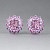 Earrings with pink spinels, sapphires and diamonds