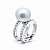 Ring with South Sea pearl and diamonds