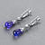Earrings with tanzanites and diamonds