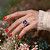 Ring with Burmese spinel and diamonds
