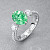Ring with apple-green paraiba tourmaline and diamonds