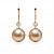 Earrings with freshwater pearls and diamonds
