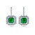 Earring with emeralds and diamonds