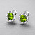 Earrings with peridots and diamonds
