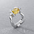  Ring with yellow sapphire and diamonds