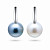 Earrings with South Sea pearls, Tahitian pearls, and diamonds