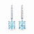 Earrings with aquamarines and diamonds
