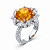 Ring with yellow sapphire and diamonds